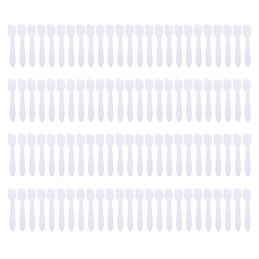 Reusable Mini Make-Up Spatulas, 100 Pieces,Transparent.