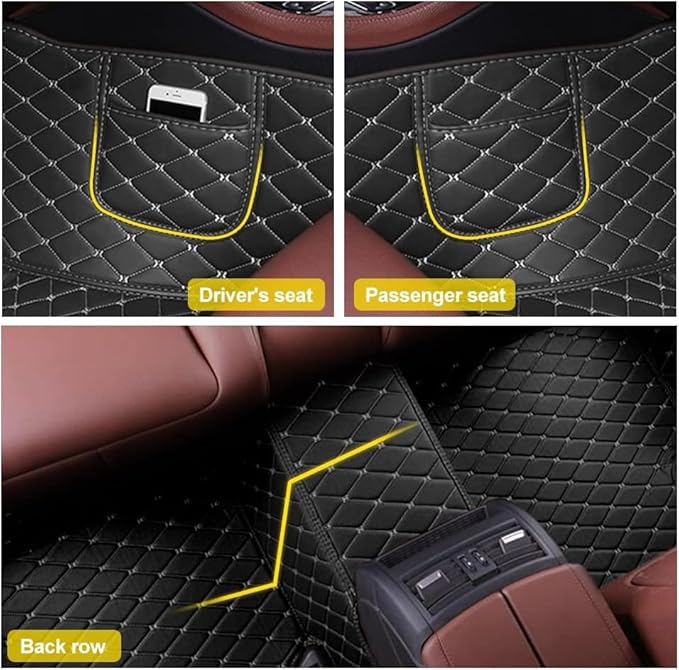Custom Car Floor Mats Custom Logo/Pattern for SUV Van Truck Sedan Coupe Car Mats Full Surrouded Floor Mat All Weather Waterproof and Anti-Slip Protection Car Floor Liners(Purple)