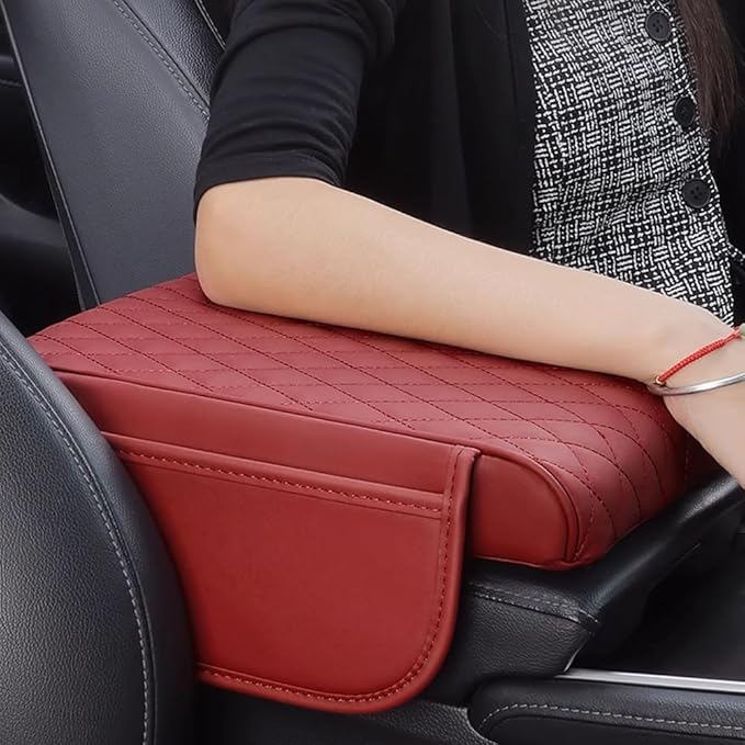 Car Armrest Cushion for Mazda CX-30 2019–2025 2026 DM,Multifunctional Car Armrest Heightening Pad,Car Center Console Cover,Waterproof Nappa Leather Arm Rest Protector,Grey