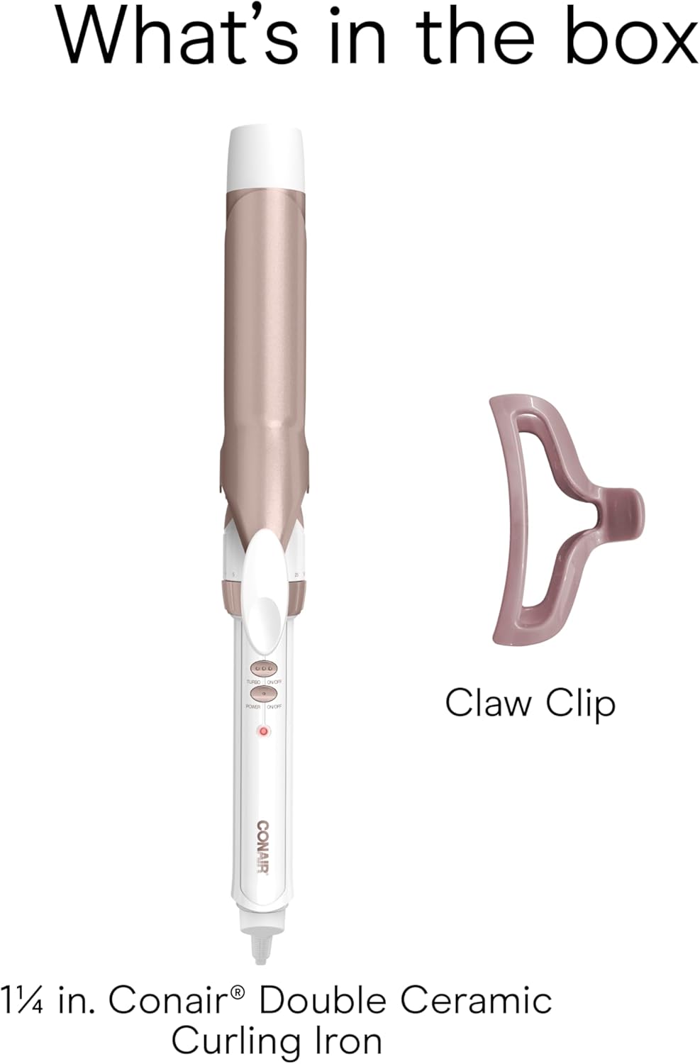 Conair Double Ceramic 3/4-Inch Curling Iron | Bonus Claw Clip | Tight Curls