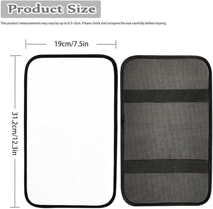 Moon Mushroom Auto Center Console Cover Non Slip Arm Rest Cover for Car SUV Van Vehicles, Auto Seat Box Pad Mushroom Car Accessories Automotive Decoration