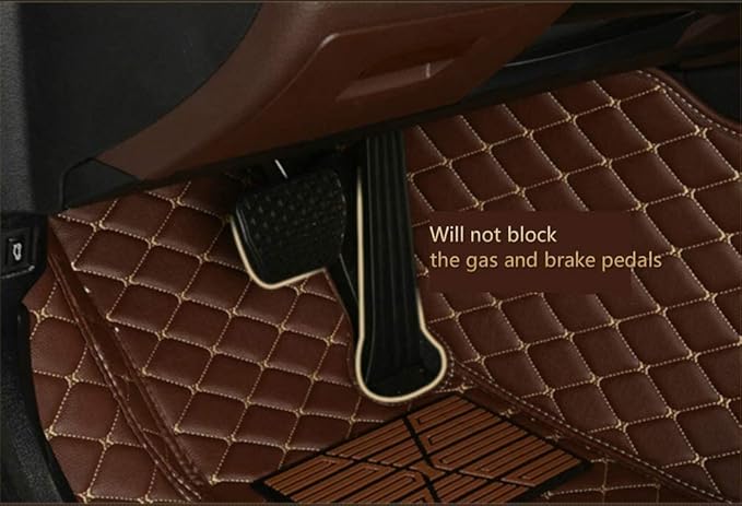 Custom Car Floor Mats for 96% Sedan SUV Sports Car Protection Full Coverage Pads Anti-Slip Leather Floor Lining All Weather Car Floor Mats (Blue)