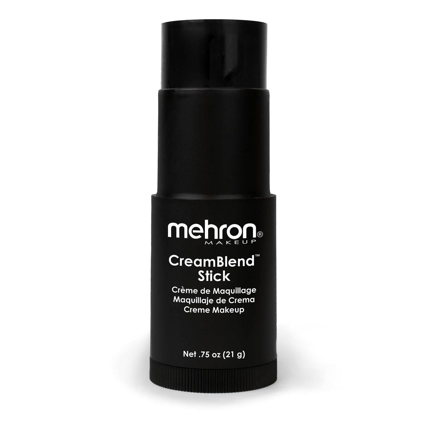 Mehron Makeup Creamblend Stick | Face Paint, Body Paint, & Foundation Cream Makeup | Body Paint Stick .75 Oz (21 G) (Black)