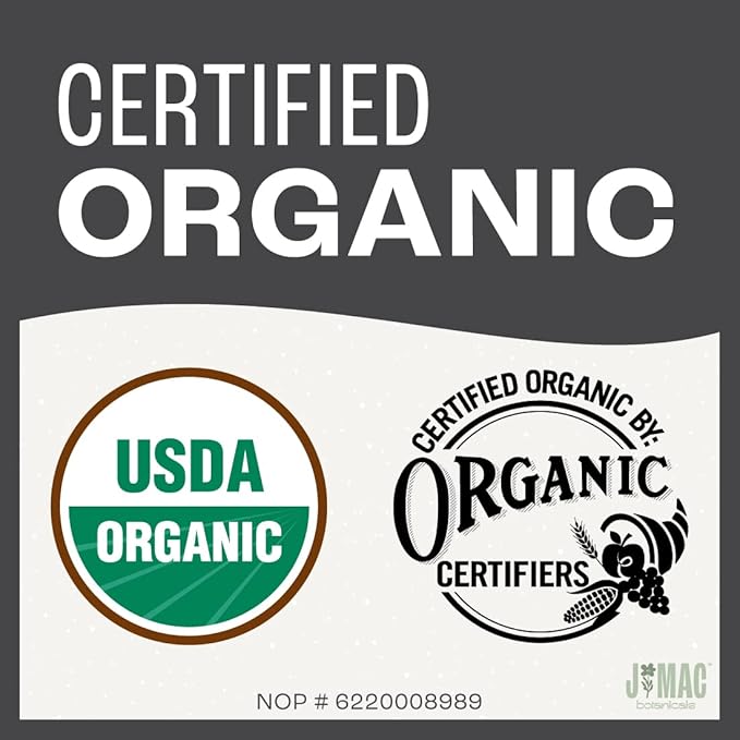 J MAC BOTANICALS, Organic Whole Juniper Berries, Certified Organic, juniper for herbal infusions, cooking and seasoning beef, pork, turkey brine, soups, syrups, cocktail bombs (4 oz)