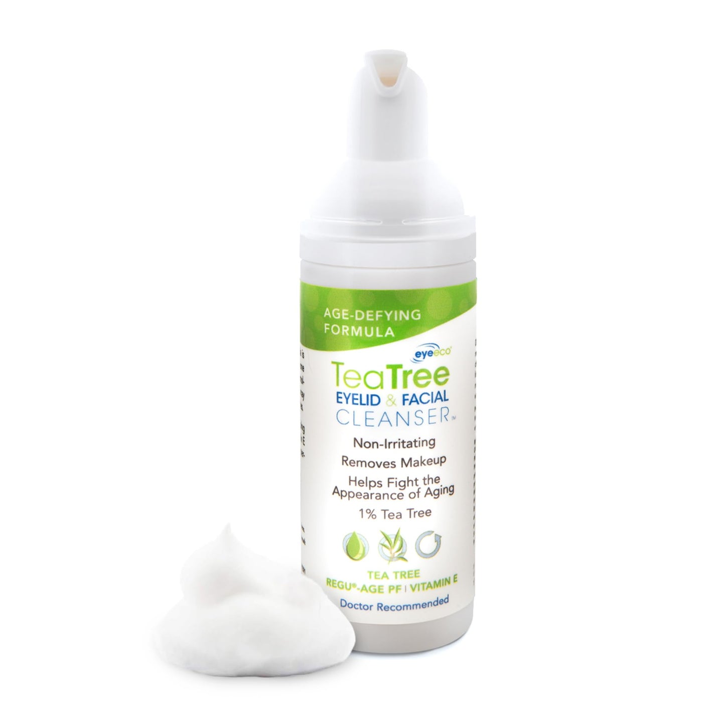 Eyeeco Age-Defying Tea Tree Eyelid And Facial Cleanser - 180Ml - Non-Irritating Eyelid Cleanser And Face Wash With Shea Butter A