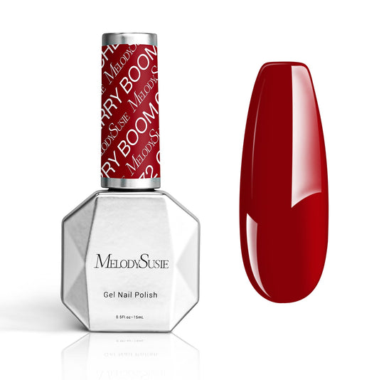 Melodysusie Thick Gel Nail Polish,15Ml Cherry Red Color Soak Off Uv Led Gel Polish Valentine'S Day Gift For Women Nail Art Manic