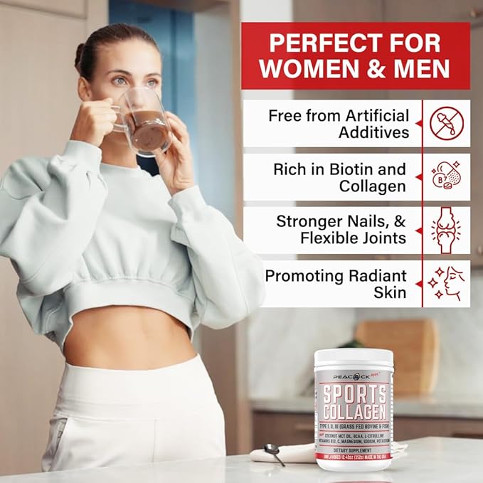 Sports Collagen Powder, 149.04 oz (Pack of 12) - Grass Fed Bovine & Wild Fish Hydrolyzed Type I, II, III Multi Collagen Peptides, Unflavored Protein Powder with BCAA & Magnesium