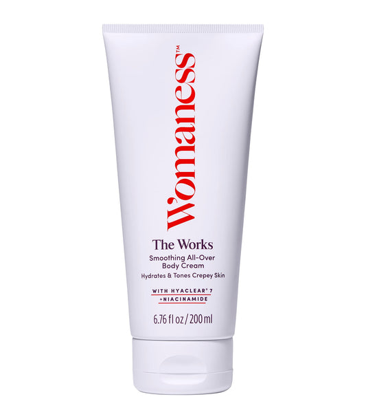 Womaness The Works All-Over Toning Body Cream - Hydrating & Smoothing Anti Aging Body Lotion - Niacinamide And Hyaluronic Acid F