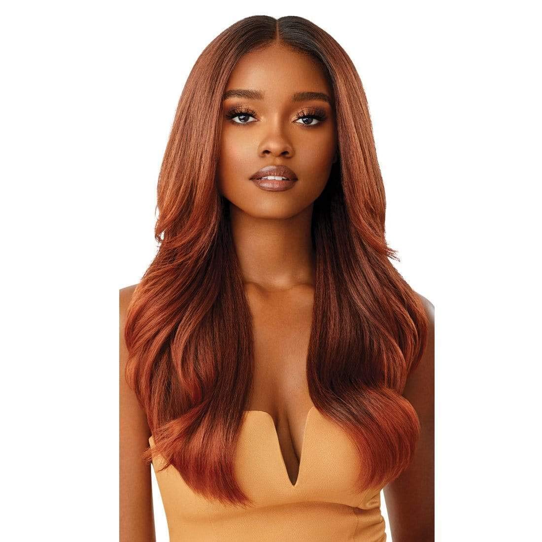 Outre Synthetic Melting Hairline Lace Front Wig- Kamiyah (2 Dark Brown)