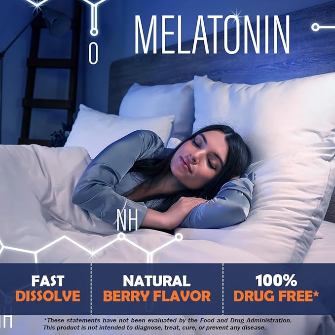 Vitamatic Melatonin 30 mg - with B6 & L-Theanine - 120 Fast Dissolve Tablets with Natural Berry Flavor (2 Tablets Dose = Melatonin 60 mg) (120 Count (Pack of 2))