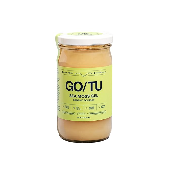 GO/TU Sea Moss Gel – 8oz Soursop | Pure, Shelf-Stable Superfood | Nature’s Multivitamin
