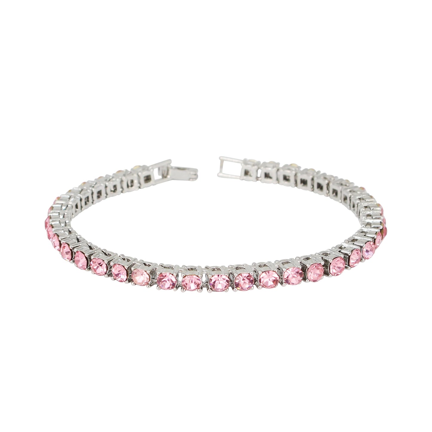 Charles Raymond Women's Pink Dial Luxury Crystal Diamonds Iced Out Watch, a True Testament to blinged-Out Beauty and Timeless Glamour - ST10327LA (ST10327LA-TB SLV Pink)