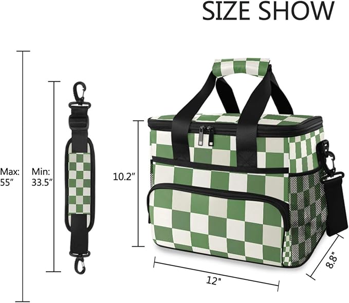 Cooler Bag Insulated Picnic Bag Large Lunch Box Reusable Tote Bag Soft Sided Portable Beach Cooler Grocery Camping