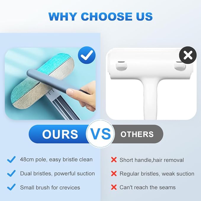 Moonboat Multifunctional Hair Removal Brush, Cleaner Pro Pet Hair, Cat Dog Hair Broom Lint Remover Scraper, Suitable for Carpet Rugs Bed Couch Curtains (A-1PC)