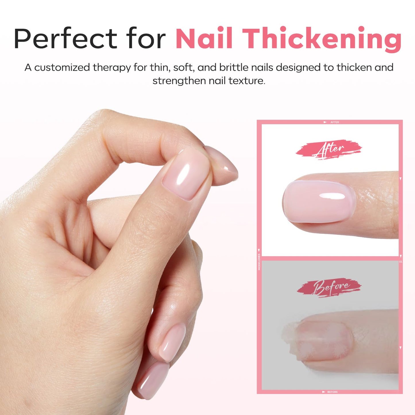 Milky White Rubber Gel Base Coat | 6-in-1 Builder for Strong Nails