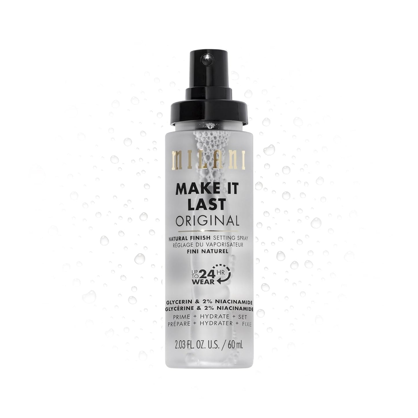 Milani Setting Spray & Primer 2-Pack | Hydrating Niacinamide & Matte Charcoal