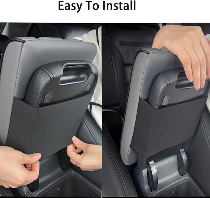 Car Armrest Pad for Porsche Macan 2014 2015 2016 2017 2018 2019 2020 2021 2022 2023 2024 Memory Cotton Armrest Box Pad Center Console Scratch Pad Box Cushion Protector,Black