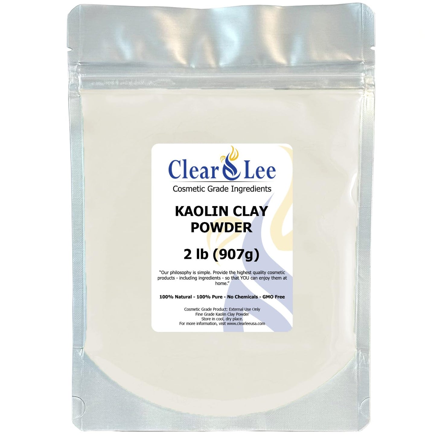 Clearlee Kaolin Clay Cosmetic Grade Powder - 100% Pure Natural Powder - Great For Skin Detox, Rejuvenation, And More - Heal Dama