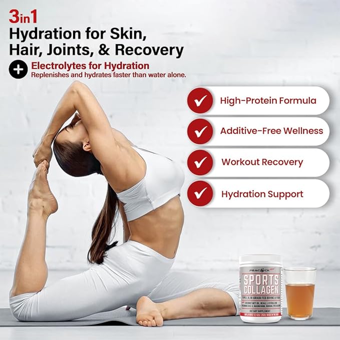 Sports Collagen Powder, 149.04 oz (Pack of 12) - Grass Fed Bovine & Wild Fish Hydrolyzed Type I, II, III Multi Collagen Peptides, Unflavored Protein Powder with BCAA & Magnesium