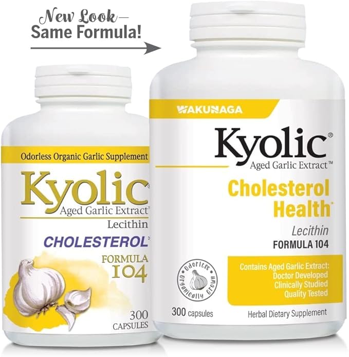 Kyolic #104 Garlic Extract With Lecithn 300 cap ( two-Pack)
