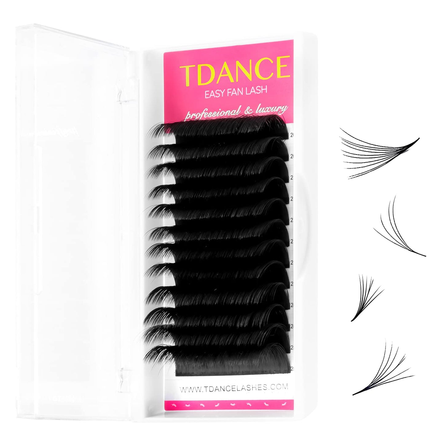 Tdance Eyelash Extension Supplies Rapid Blooming Volume Eyelash Extensions Thickness 0.12 Dd Curl Mix 20-25Mm Easy Fan Volume La