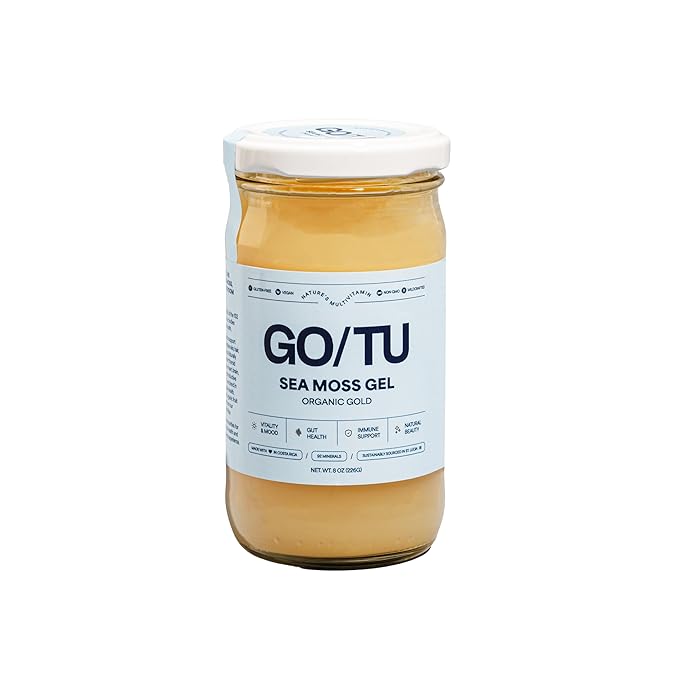 GO/TU Sea Moss Gel – 8oz Gold | Pure, Shelf-Stable Superfood | Nature’s Multivitamin