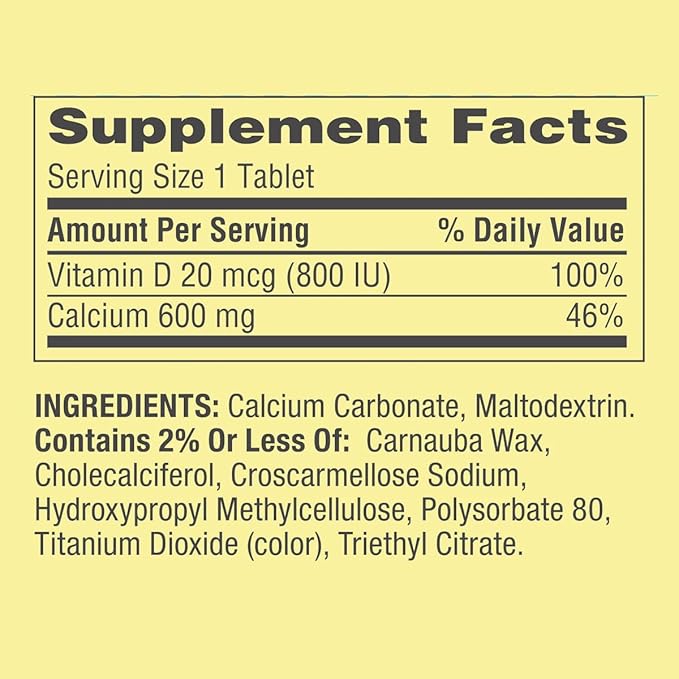 Spring - Valley Calcium 600 mg + Vitamin D3 20 mcg - 250 Count with Weekly Pill Organizer GoodDealsHouse - Bone Health Dietary Supplement Tablets