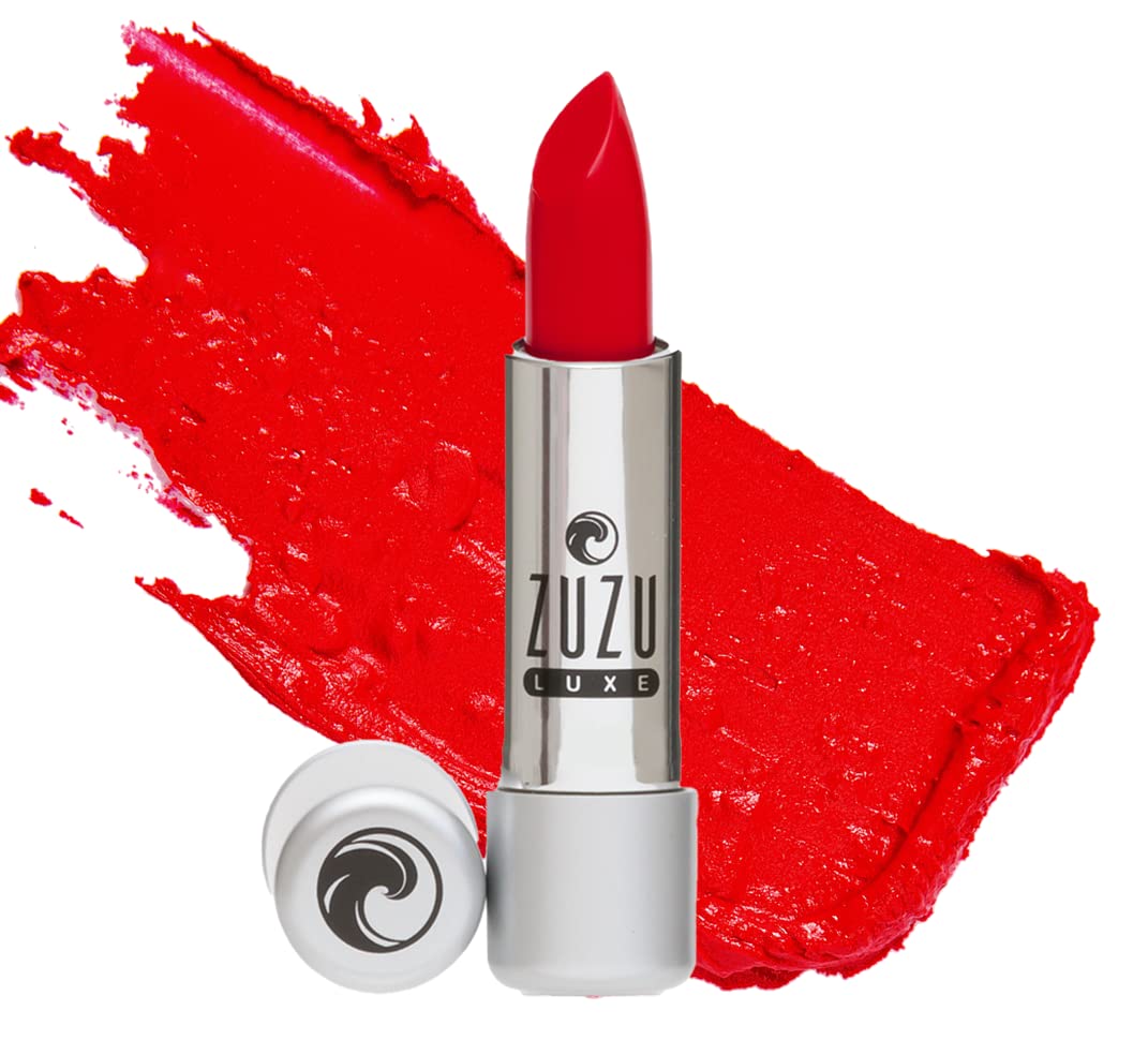 Zuzu Luxe Lip Color Lipstick (Starlet - Candy Apple Red/Cool Crme), Natural Ultra-Hydrating Lipstick, Paraben Free, Vegan, Glute