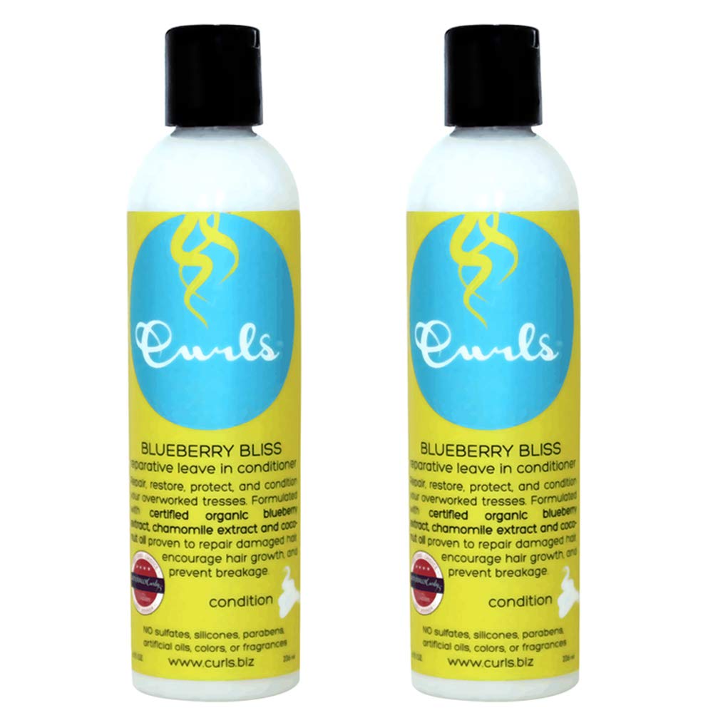 Curls Blueberry Bliss Reparative Leave In Conditioner, 8 Fl Oz (Pack of 2)