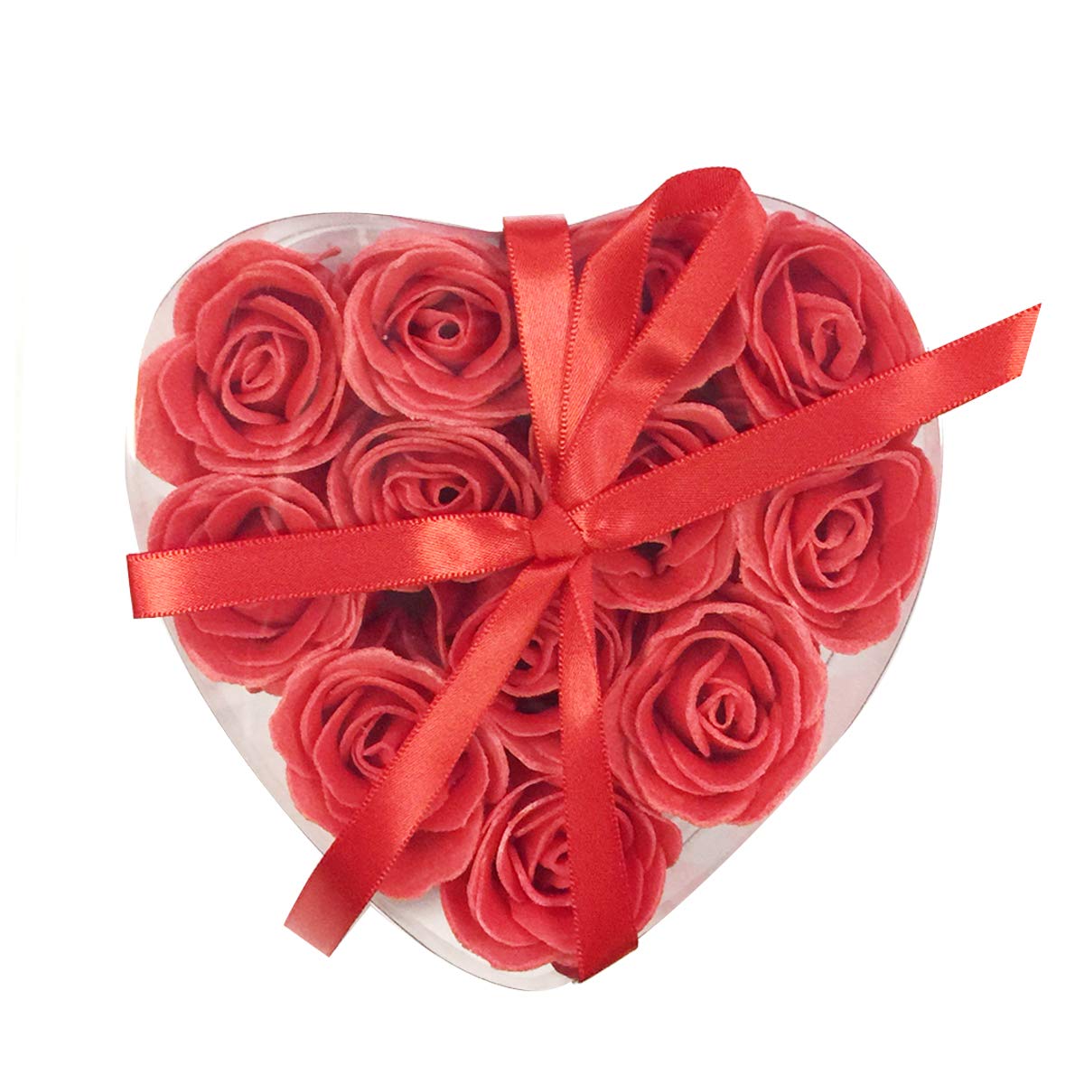 Rose Scented Red Rose Shaped Soaps (Set Of 12)