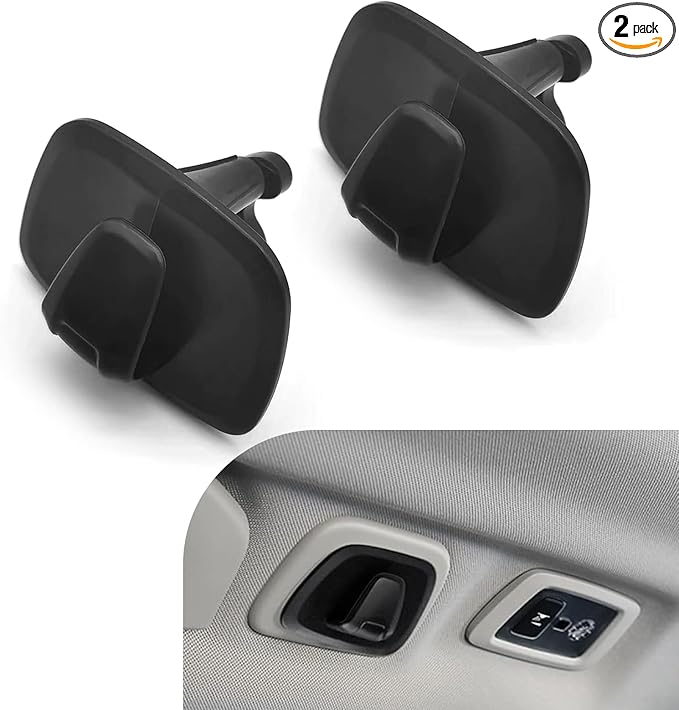 Pack-2 Car Interior Roof Hooks, ABS Plastic Multifunctional Roof Hook for Car, Car Hooks for Hanging Clothes, Bags and Umbrellas, Compatible with Volvo XC40 XC60 XC90 S60 S90 V60 V90 (Black)
