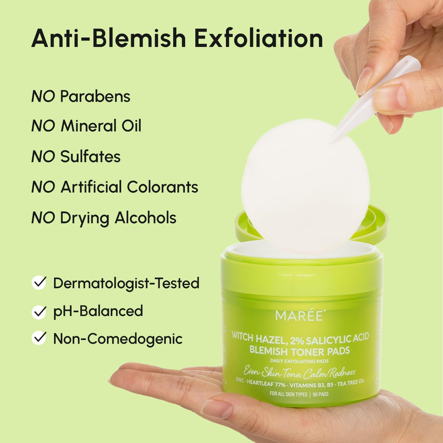MAREE Blemish Toner | Daily Radiance Polish with Witch Hazel & BHA