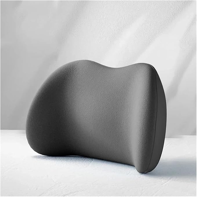 Memory Foam Car Neck Pillow - Soft fit for Seat Headrest & Lumbar Support Cushion(Grey Headrest 1PC)