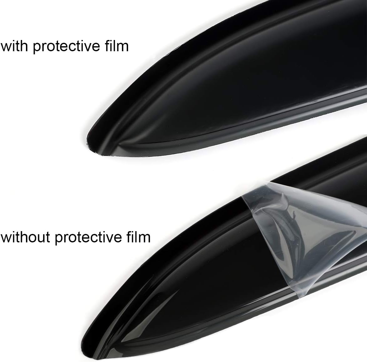 MA38 Side Window Visor Wind Vent Deflector fit for 2016-2021 Mazda CX9,4pcs Dark Smoke Nice Looking Outside Mount Style Tape On Sun Rain Guards Set