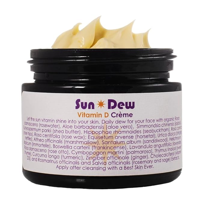 LIVING LIBATIONS - Organic Sun Dew Transdermal Vitamin D Crème | Natural, Wildcrafted, Vegan Clean Beauty (1.69 oz | 50 ml)