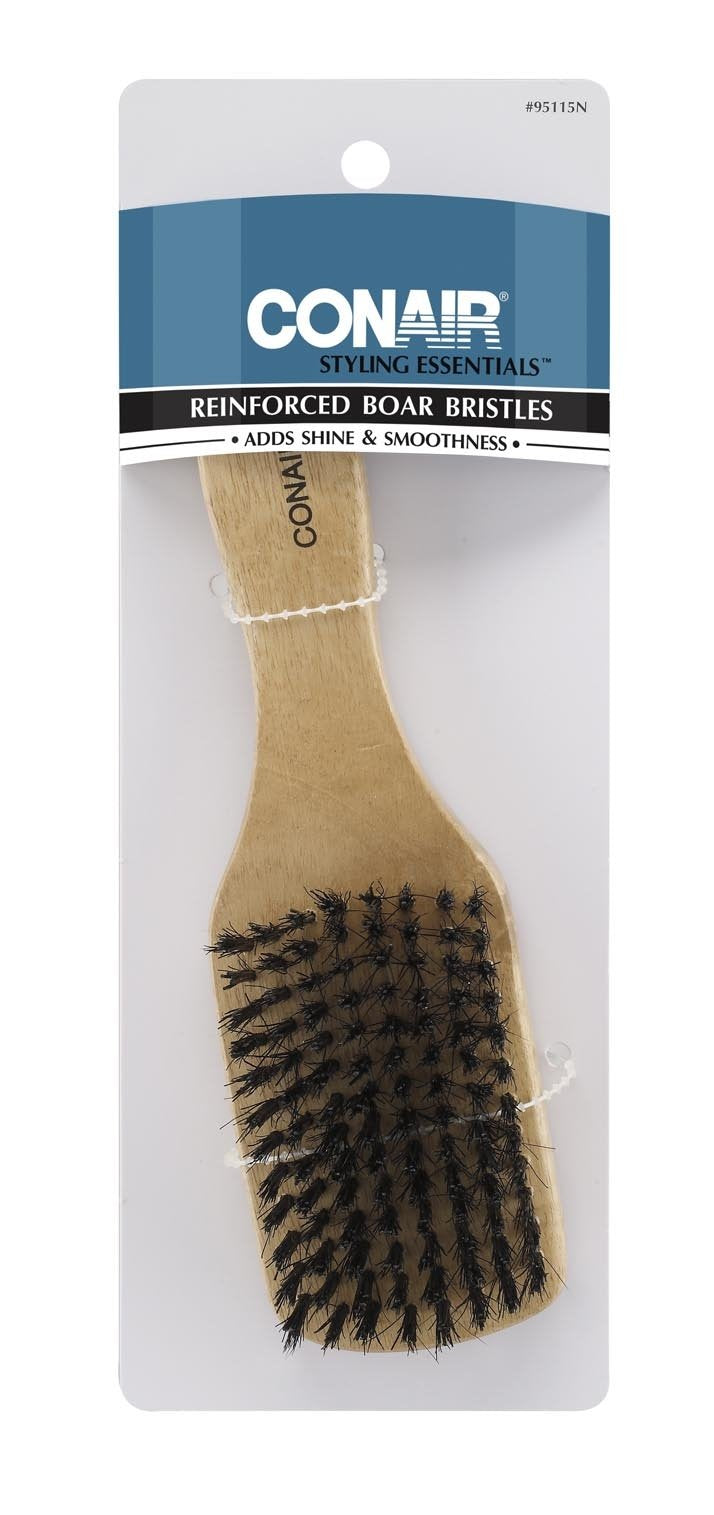 Conair Wood Club Brush With Mixed Boar Bristles