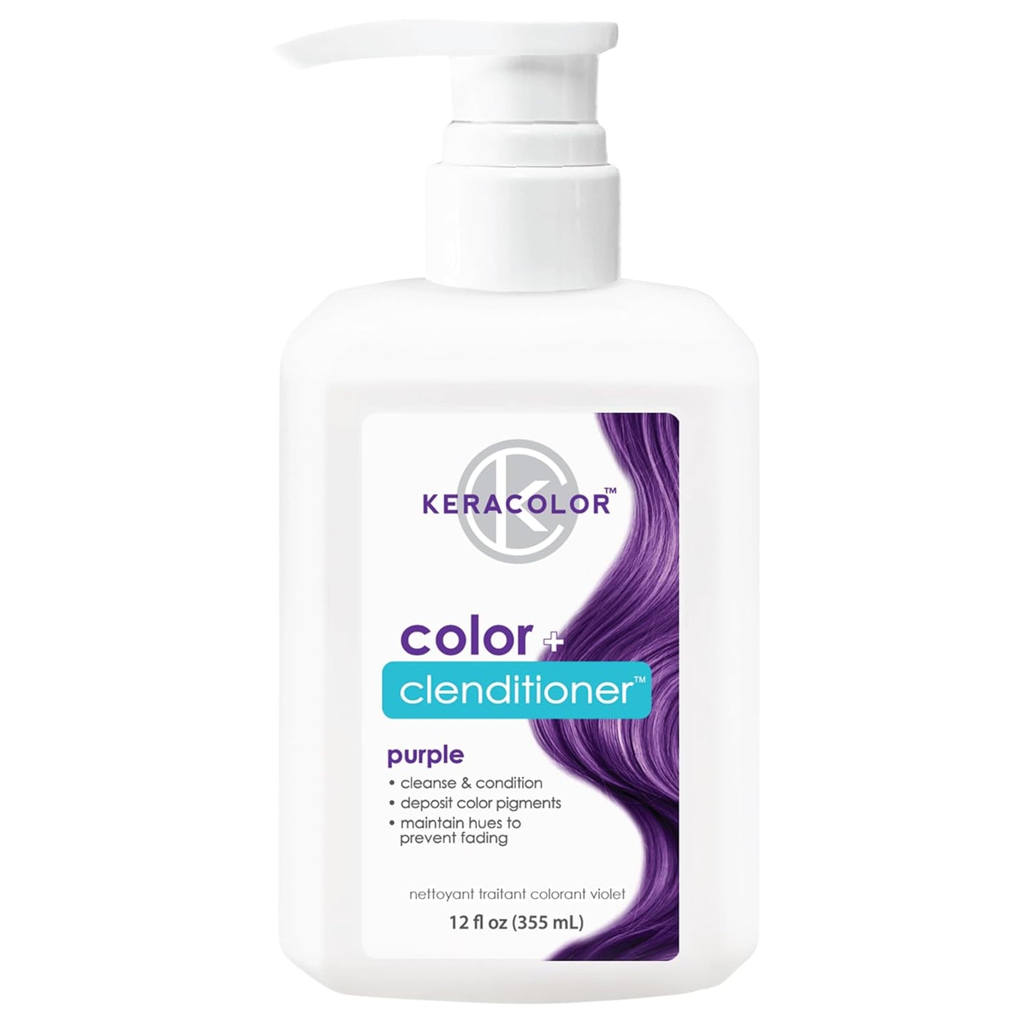 Keracolor 3-In-1 Color-Depositing Conditioner | Gently Cleanses & Conditions | 12 Fl Oz