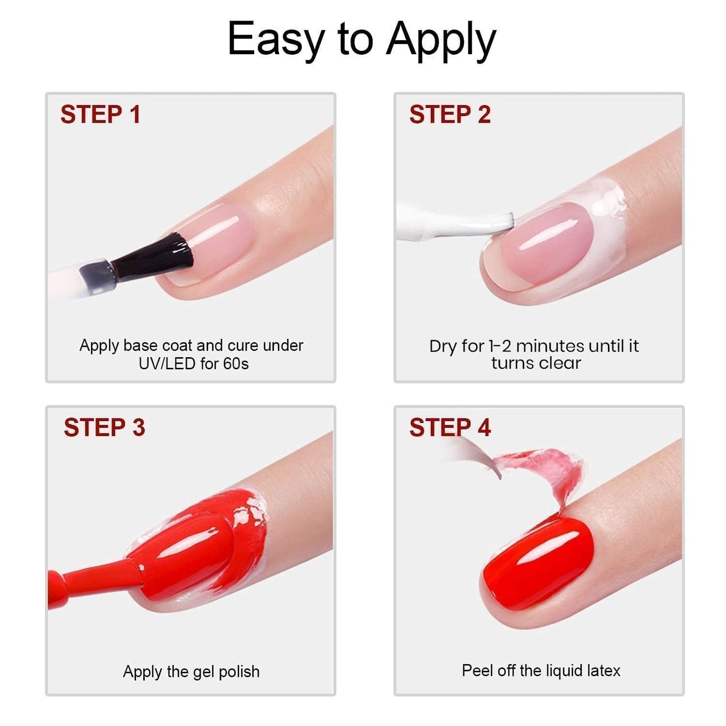 Beetles Gel Nail Polish Set – 3Pcs No Wipe Top Coat & Cuticle Oil | Glossy Shine