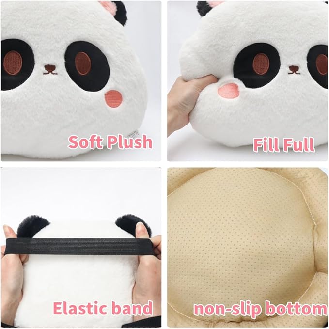 Cartoon Car Seat Cushion Lumbar Support Pillow and Neck Pillow, Cute Car Seat Pillow Headrest Pillow Back Support for Driving Fatigue Relief,for Office Chair Truck SUV (Rabbit Seat)