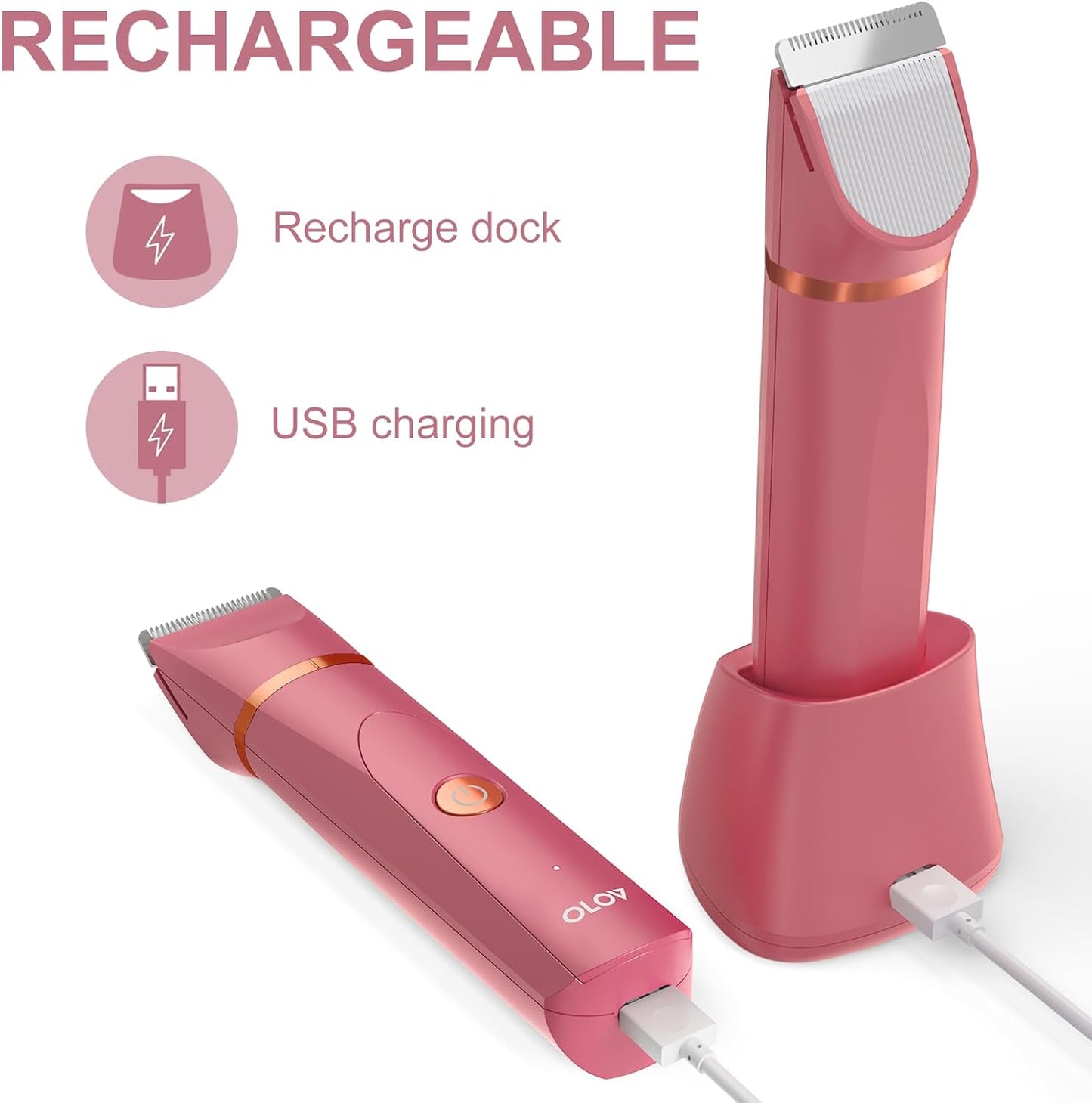 Electric Body Hair Trimmer | Groin & Bikini Trimmer for Men & Women | Waterproof, USB Rechargeable