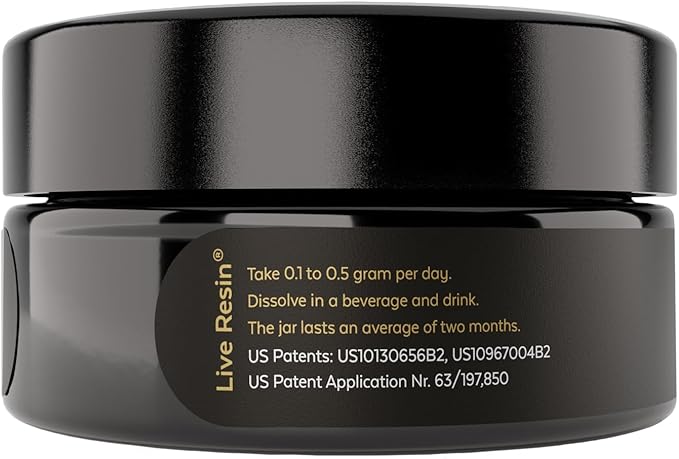 Pürblack® Live Resin True Gold Shilajit - Organic Shilajit Supplement with True Gold Content | Over 80 Minerals, High Bioavailability, Antioxidant Properties | Made in USA (60 Servings)