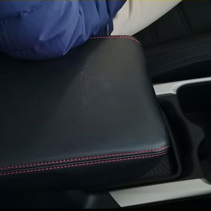 Compatible with Center Console Armrest Cover for Honda CRV 2022 2023 2024 2025 Leather Arm Rest Storage Box Lids Cushion Protector Pad