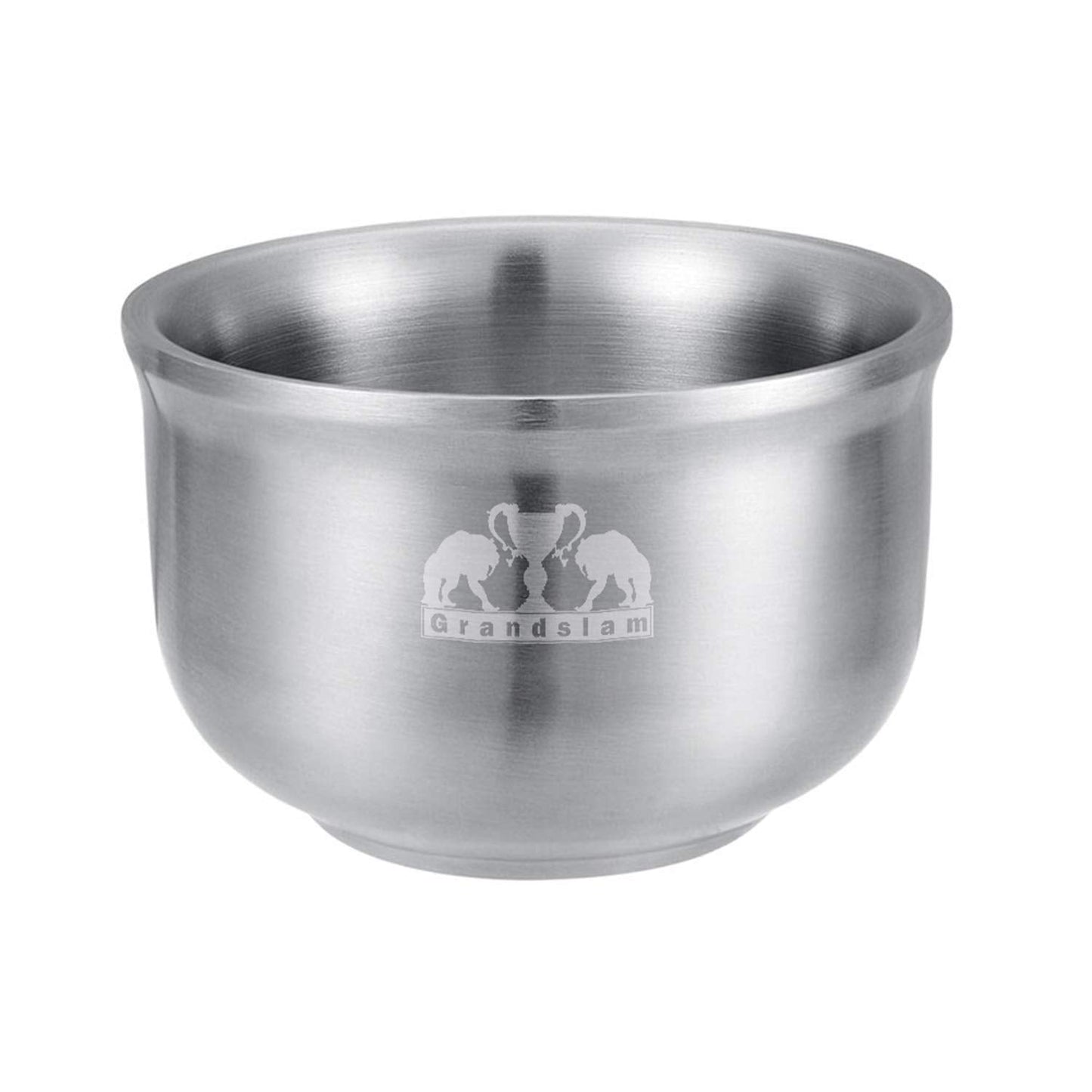 Grandslam Shaving Soap Bowl, 304 Heavy Duty Stainless Steel Shaving Lather Bowl For Men, Double Layer Heat Preservation, Create