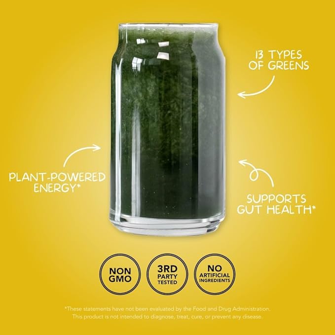 Clean Simple Eats Sweet Lemon Greens Powder Mix, Superfood Smoothie & Juice Mix, Gluten Free, With Powerhouse Superfoods Chlorella & Spirulina Organic (30 Servings)