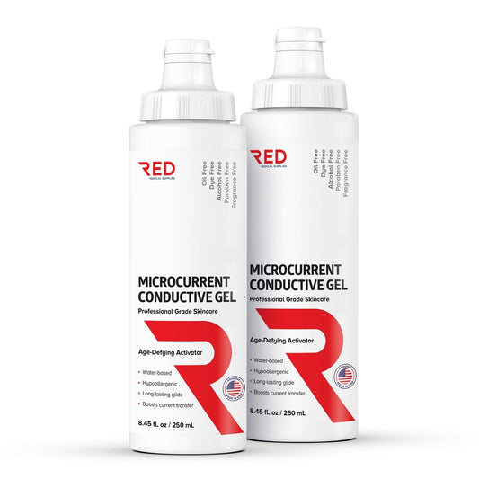 Microcurrent Conductive Gel, 8.45 Fl Oz - Long-Lasting, Non-Greasy, Hypoallergenic - Supercharge Your Facial Device - 2 Bottles,