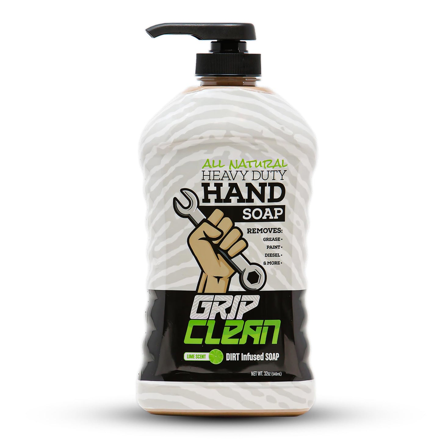 Grip Clean - Hand Cleaner For Mechanics - Heavy-Duty Mechanic Soap, Liquid Hand Soap With Natural Pumice & Clay To Absorb Tough