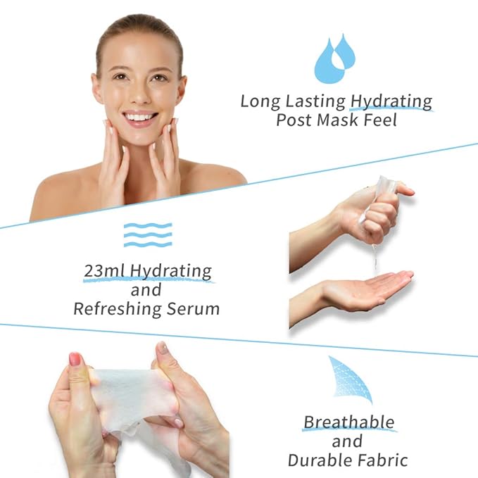 My Beauty Diary Hyaluronic Acid Ultra Moisturizing Facial Face Mask (8 Sheets) - New English Version