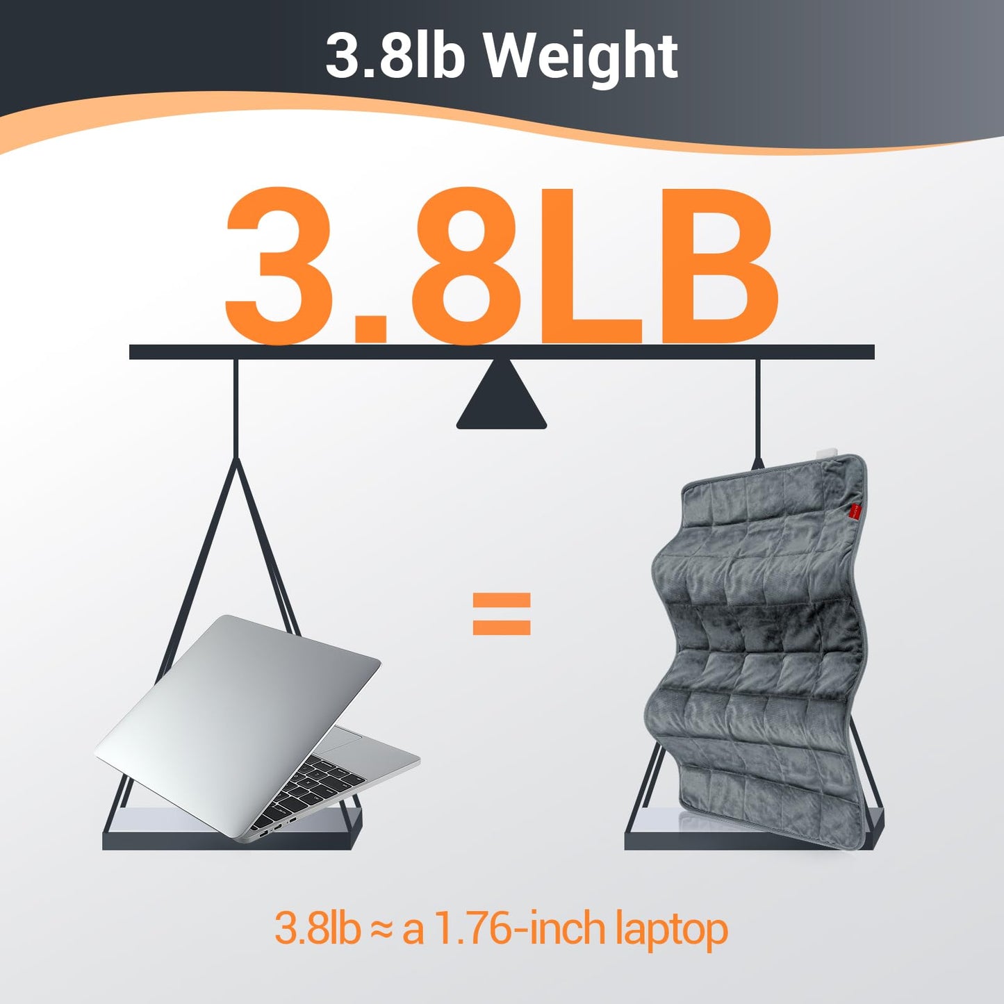 Comfytemp Weighted Heating Pad 17"×33" for Back & Cramps, Extra Large Electric Heat Pad, Birthday Days Gifts for Mom Women Men Dad, Full Body Heated Pad, Deeper Muscle & Pain Relief