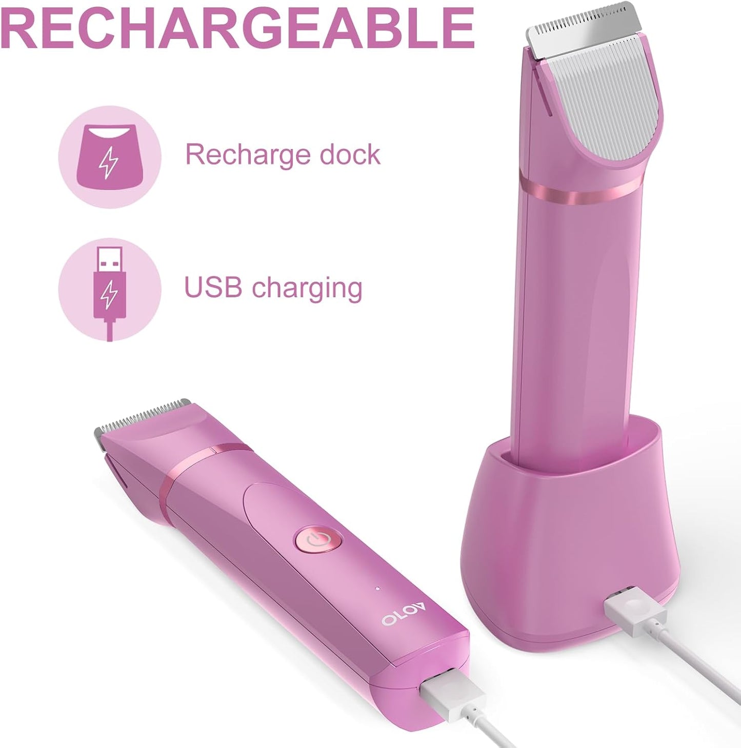 Electric Body Hair Trimmer | Groin & Bikini Trimmer for Men & Women | Waterproof, USB Rechargeable