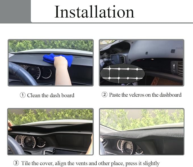 Dash Cover Dashboard Cover Mat Fit for 1981-1991 Chevrolet Chevy C/K/R/V Series Blazer,GMC C/K/R/V Series Jimmy (Black)